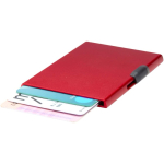 Porta-cartões magnético com proteção RFID e materiais reciclados cor vermelho