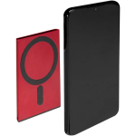Porta-cartões magnético com proteção RFID e materiais reciclados cor vermelho segunda vista