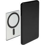 Porta-cartões magnético com proteção RFID e materiais reciclados cor prateado segunda vista