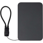 Power bank personalizável com fixação magnética e cordão 5.000 mAh cor preto segunda vista frontal