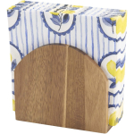 Porta-guardanapos em madeira de acácia natural ideal para a mesa cor madeira