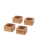 Argolas para guardanapos em acácia com acabamento de veio natural vista principal