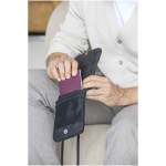 Bolsa organizadora de acessórios resistente à água com RFID cor preto imagem de estilo de vida 2