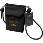 Bolsa organizadora de acessórios resistente à água com RFID cor preto vista impressão transfer