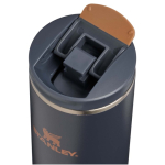Copo térmico hermético de parede dupla com tampa fliptop 350ml Stanley cor azul acinzentado vista detalhe 1
