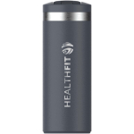 Copo térmico hermético de parede dupla com tampa fliptop 350ml Stanley cor azul acinzentado vista impressa logo 2