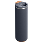 Copo térmico de parede dupla com tampa hermética 470ml Stanley cor azul acinzentado segunda vista traseira
