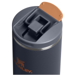 Copo térmico de parede dupla com tampa hermética 470ml Stanley cor azul acinzentado vista detalhe 1