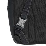 Mala a tiracolo urbana com bolsos e alça acolchoada 9L cor preto vista detalhe 2