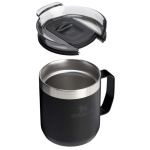 Caneca térmica com tampa antissalpicos em aço inoxidável 350ml Stanley cor preto