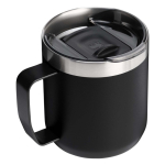 Caneca térmica com tampa antissalpicos em aço inoxidável 350ml Stanley cor preto segunda vista traseira