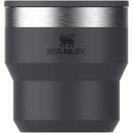Caneca térmica empilhável parede dupla em aço inoxidável 295 ml Stanley cor preto segunda vista frontal