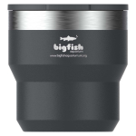 Caneca térmica empilhável parede dupla em aço inoxidável 295 ml Stanley cor preto vista impressa logo 2