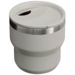 Caneca térmica empilhável parede dupla em aço inoxidável 295 ml Stanley cor cinzento terceira vista traseira