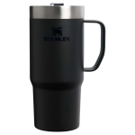 Caneca térmica com tampa anti-derramamento e parede dupla 473ml Stanley cor preto segunda vista frontal