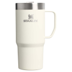 Caneca térmica com tampa anti-derramamento e parede dupla 473ml Stanley cor bege segunda vista frontal
