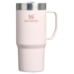 Caneca térmica com tampa anti-derramamento e parede dupla 473ml Stanley cor cor-de-rosa claro segunda vista frontal