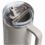Copo térmico Stanley 1,18 L com palhinha rebatível à prova de fugas cor cinzento vista detalhe 1