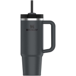 Copo térmico Stanley 890 ml com tampa rotativa e palhinha reutilizável cor preto segunda vista frontal