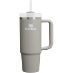 Copo térmico Stanley 890 ml com tampa rotativa e palhinha reutilizável cor cinzento