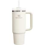 Copo térmico Stanley 890 ml com tampa rotativa e palhinha reutilizável cor bege
