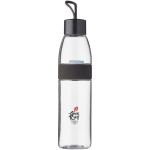 Garrafa de água hermética com presilha integrada 700ml Mepal cor preto vista impressão tampografia