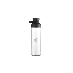 Garrafa de água com tampa rebatível antigotas 900ml Mepal cor preto vista impressão tampografia