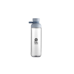 Garrafa de água com tampa rebatível antigotas 900ml Mepal cor azul vista impressão tampografia