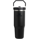 Copo térmico Stanley 890ml com palhinha rebatível à prova de fugas cor preto