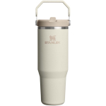 Copo térmico Stanley 890ml com palhinha rebatível à prova de fugas cor bege