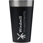 Copo empilhável de parede dupla com isolamento a vácuo 470ml Stanley cor preto vista impressa logo 2