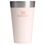 Copo empilhável de parede dupla com isolamento a vácuo 470ml Stanley cor cor-de-rosa claro