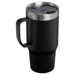 Caneca térmica em aço inoxidável com tampa antissalpicos 710ml Stanley cor preto segunda vista traseira
