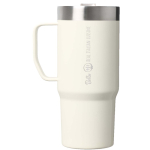 Caneca térmica em aço inoxidável com tampa antissalpicos 710ml Stanley cor bege vista impressa logo 2