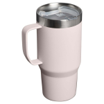 Caneca térmica em aço inoxidável com tampa antissalpicos 710ml Stanley cor cor-de-rosa claro segunda vista traseira