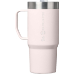 Caneca térmica em aço inoxidável com tampa antissalpicos 710ml Stanley cor cor-de-rosa claro vista impressa logo 2
