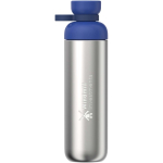 Garrafa com dupla abertura e tampa antigotejamento 900ml Mepal cor azul pastel vista impressa logo 2