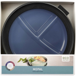 Marmita hermética com 3 compartimentos distintos 1L Mepal cor preto segunda vista com caixa