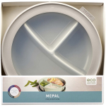 Marmita hermética com 3 compartimentos distintos 1L Mepal cor branco segunda vista com caixa
