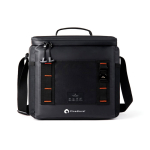 Geleira portátil com alça ajustável e bolsos Nordic Drift Storm10L cor preto vista com logo