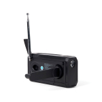 Rádio de emergência com powerbank Nordic Drift Titan 4000mAh cor preto quarta vista