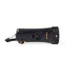 Lanterna de emergência com manivela 2000mAh Nordic Drift Everest cor preto vista com logo