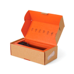Lanterna de emergência com manivela 2000mAh Nordic Drift Everest cor preto vista com caixa