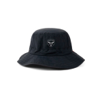 Chapéu leve de 5 painéis com cordão de queixo 115 g/m² Nordic Drift cor preto vista com logo