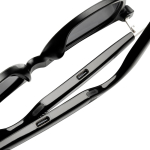 Óculos de áudio inteligentes com tradução por IA polarizados UV400 cor preto sexta vista