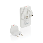 Carregador plano ultrafino com fichas de viagem e USB-C 65W cor branco segunda vista