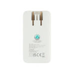 Carregador plano ultrafino com fichas de viagem e USB-C 65W cor branco quarta vista