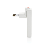 Carregador plano ultrafino com fichas de viagem e USB-C 65W cor branco quinta vista