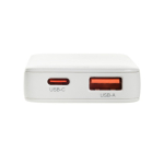 Carregador plano ultrafino com fichas de viagem e USB-C 65W cor branco sexta vista