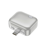 Adaptador carregamento inteligente USB-C proteção contra sobrecarga 140W cor prateado